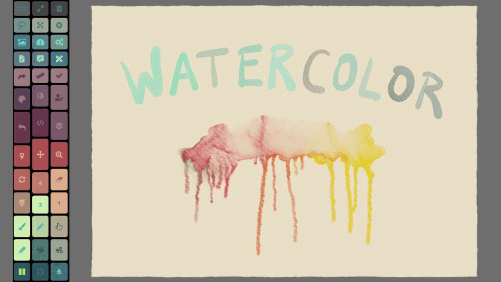 watercolor drawing on a tablet