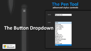 The pen tool surface pen button Drop down