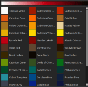 rebelle 5 pro pigment names