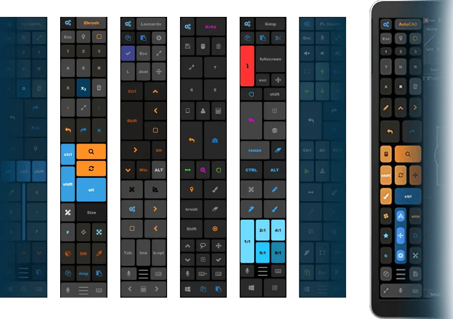 A few TabletPro layouts